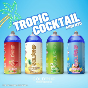 GoldWhip Mini 200g Flavoured N2O Cylinders - Twelve Delicious Flavours - Food Additive E942