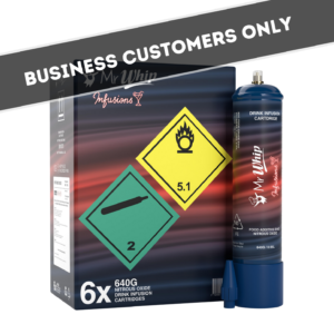 72 x 6 x Mr Whip Infusions 640g Cylinder N2O Cream Chargers Food Additive E942 (Full Pallet)